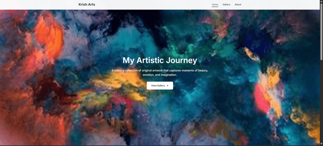 KrishArts: Portfolio Website for a Freelance Artist